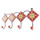 Red Big Ceramic Floral Tile Hook